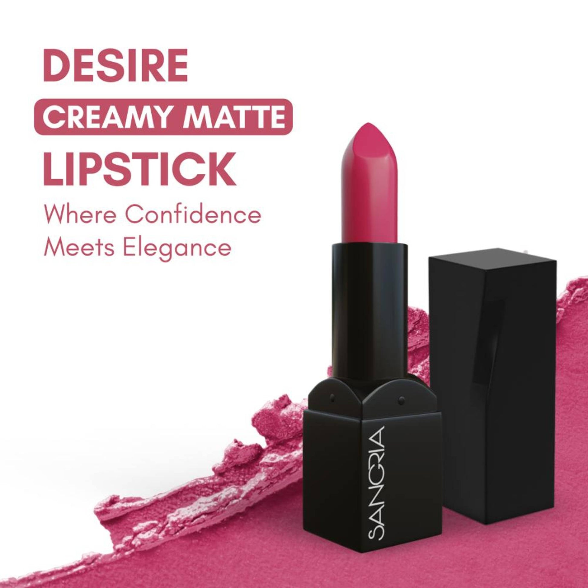 Sangria Beauty Desire Creamy Matte Lipstick - Bombshell