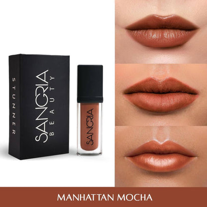 Sangria Beauty Stunner Liquid Lipstick - Manhattan Mocha