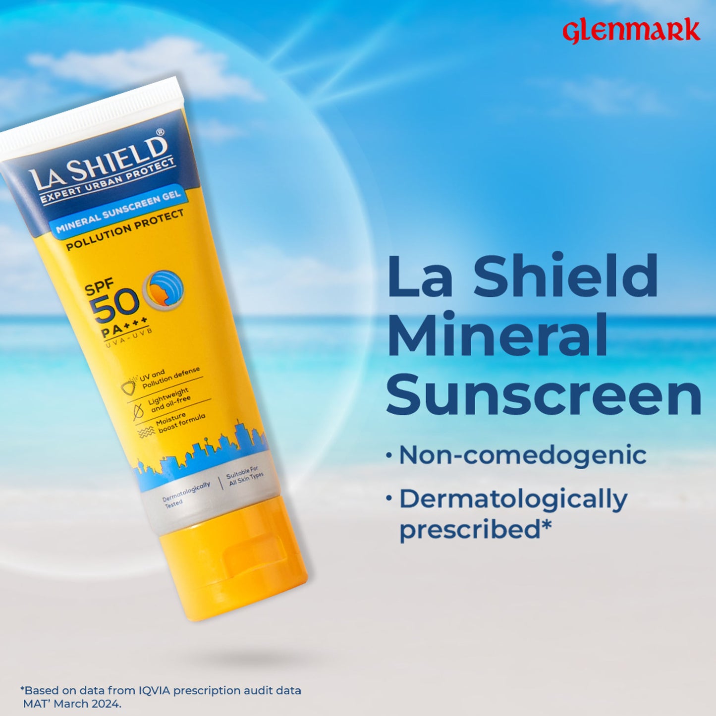 La Shield Pollution Protect SPF 50 Mineral Sunscreen Lightweight & Oil free Moisture Boost