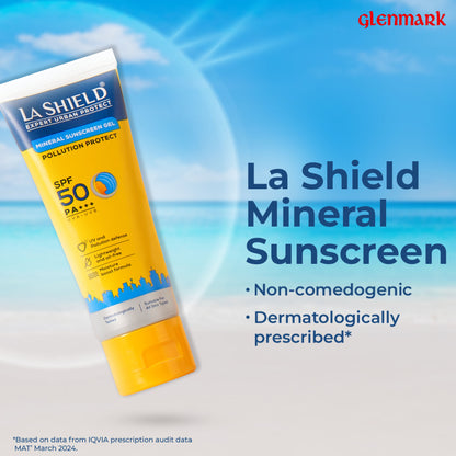 La Shield Pollution Protect SPF 50 Mineral Sunscreen Lightweight & Oil free Moisture Boost