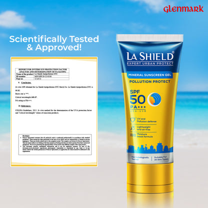 La Shield Pollution Protect SPF 50 Mineral Sunscreen Lightweight & Oil free Moisture Boost