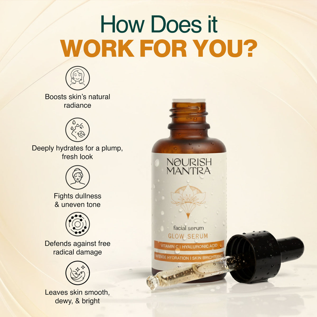 Nourish Mantra Glow Serum for Radiant and Glowing Skin