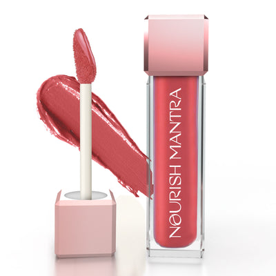 Nourish Mantra Liquid Lipstick Creamy Matte with SPF/ Water Proof, Smudge Proof Shade Masoom Pink - Masoom Pink
