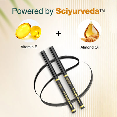 Nourish Mantra Jet Gaze Kajal Urban Rani - Combo - Black & Black for a Smudgeproof Eye Look
