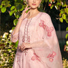 Indyancart IE Floral Embroidered Pure Cotton Straight Kurta With Trousers & Dupatta
