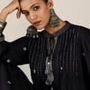 Dhiyona IE Women Ethnic Motifs Embroidered Panelled Thread Work Kurta with Trousers