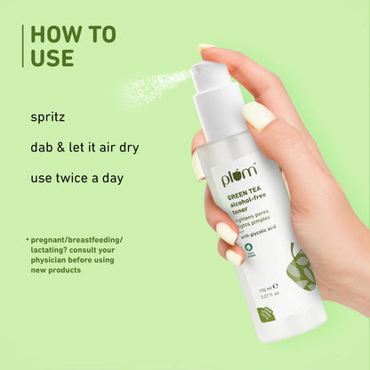 Plum Goodness Green Tea Alcohol-Free Pore Tightening Face Toner For Oily & Acne-Prone Skin