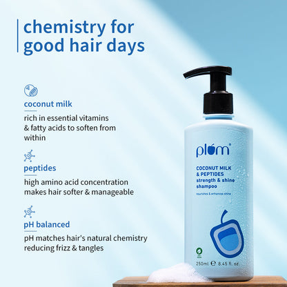 Plum Goodness Coconut & Peptides Soft Hair Duo Shampoo + Conditioner
