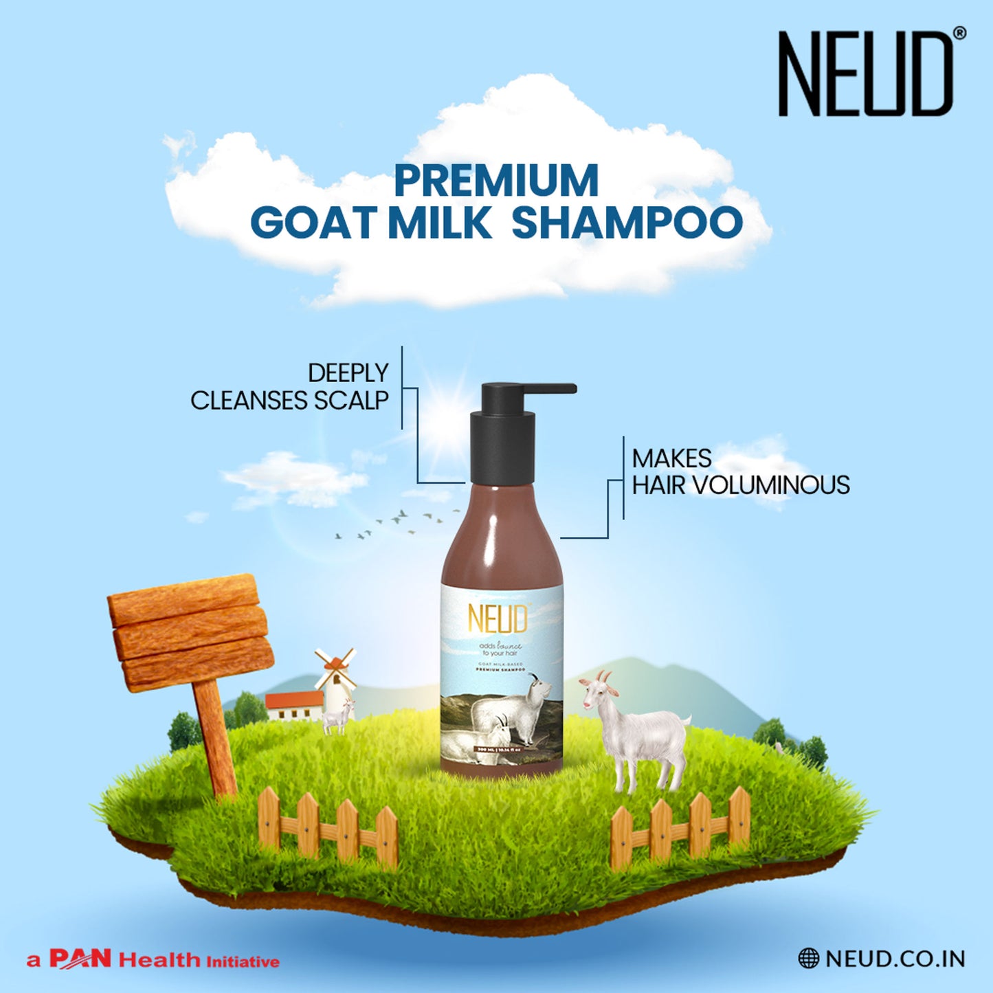 Neud Goat Milk Premium Shampoo For Men & Women