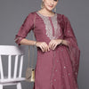 Dhiyona IE Women Floral Yoke Design Regular Kurta with Trousers & Dupatta