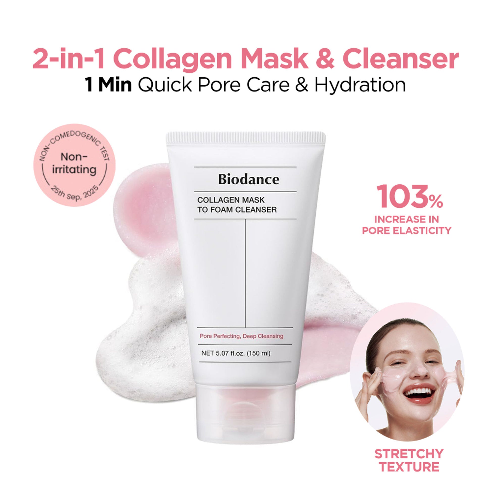Biodance Collagen Mask To Foam Cleanser