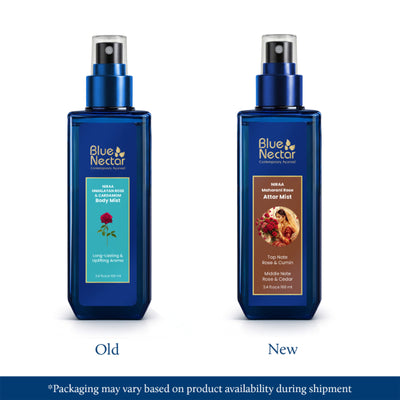 Blue Nectar Body Mist for Women and Men, Long Lasting Uplifting Body Spray with Rose and Cardamom