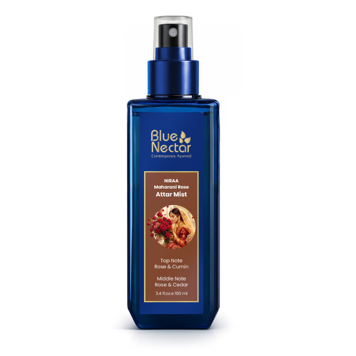 Blue Nectar Body Mist for Women and Men, Long Lasting Uplifting Body Spray with Rose and Cardamom