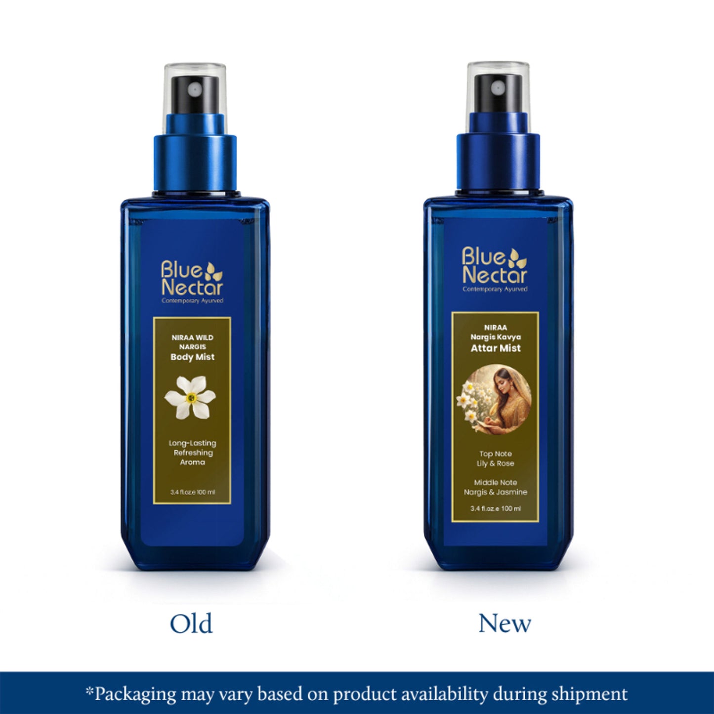 Blue Nectar Wild Nargis Body Mist with Daffodil, Long Lasting & Mood Enhancing for Women and Men