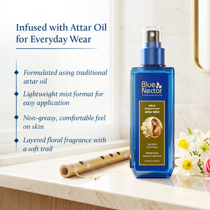 Blue Nectar Wild Nargis Body Mist with Daffodil, Long Lasting & Mood Enhancing for Women and Men