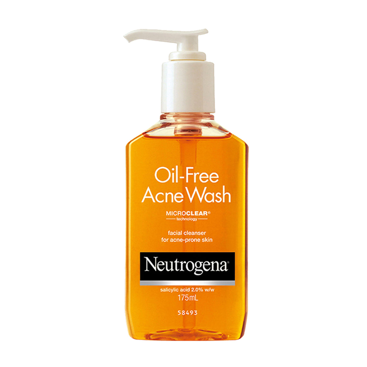 Neutrogena Oil Free Acne Cleansing Face Wash with 2% Salicylic Acid for Acne Prone & Oily Skin