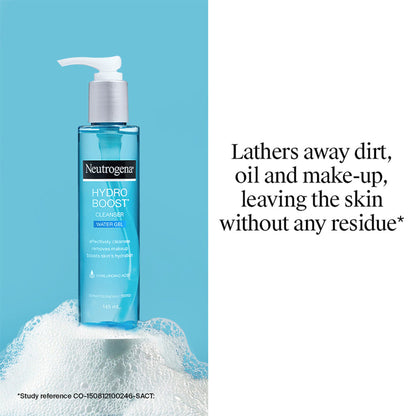 Neutrogena Hydro Boost Cleanser Water Gel Face Wash with Hyaluronic Acid for Normal & Sensitive Skin