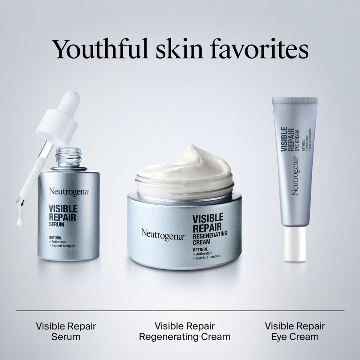 Neutrogena Visible Repair Anti-Ageing Retinol + Peptide Night Face Serum For Wrinkles & Fine Lines