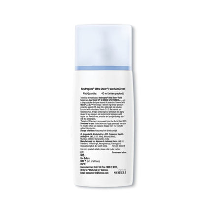 Neutrogena Ultrasheer Age Shield Fluid Face Sunscreen SPF 50+ PA++++