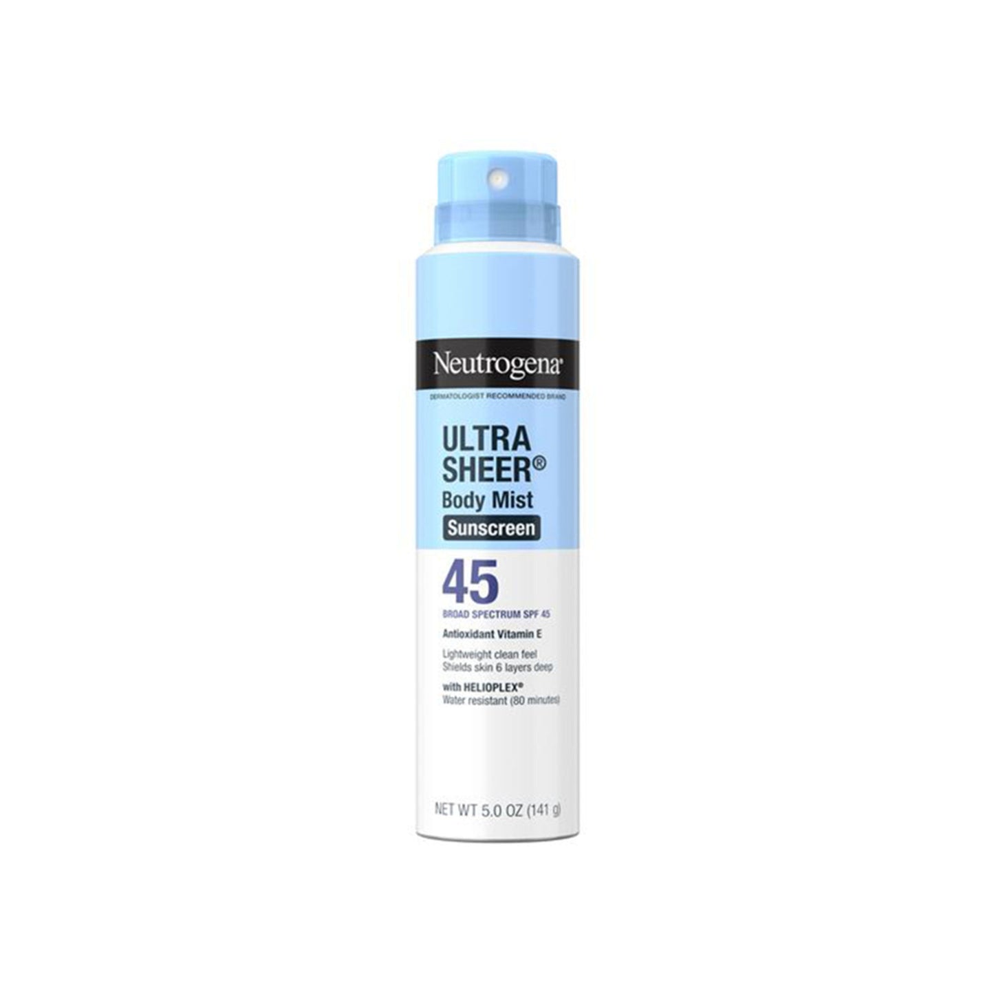 Neutrogena Ultra Sheer Body Mist Sunscreen Broad Spectrum SPF 45