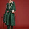 Dhiyona IE Floral Embroidered Sequinned Kurta With Trousers & Dupatta