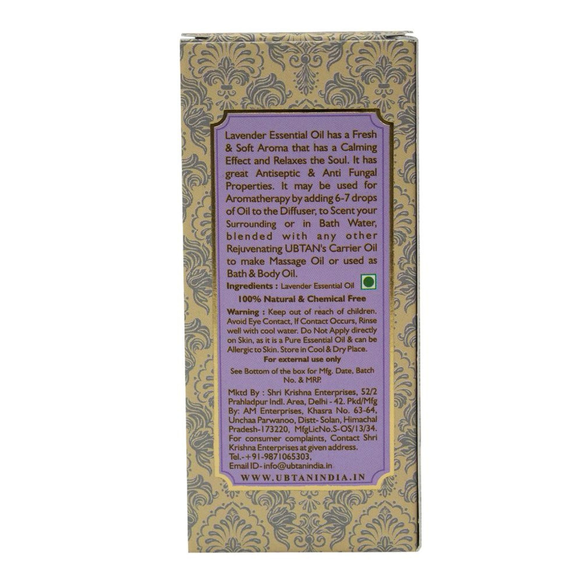 Rejuvenating UBTAN Lavender Essentaial Bath & Body Oil