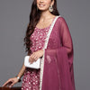 Dhiyona VA Women'sFloral Printed Pure Cotton Anarkali Kurta with Trousers & Dupatta