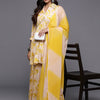 Indyancart VA Floral Embroidered Empire Beads & Stones Pure Silk Kurti with Sharara & Dupatta