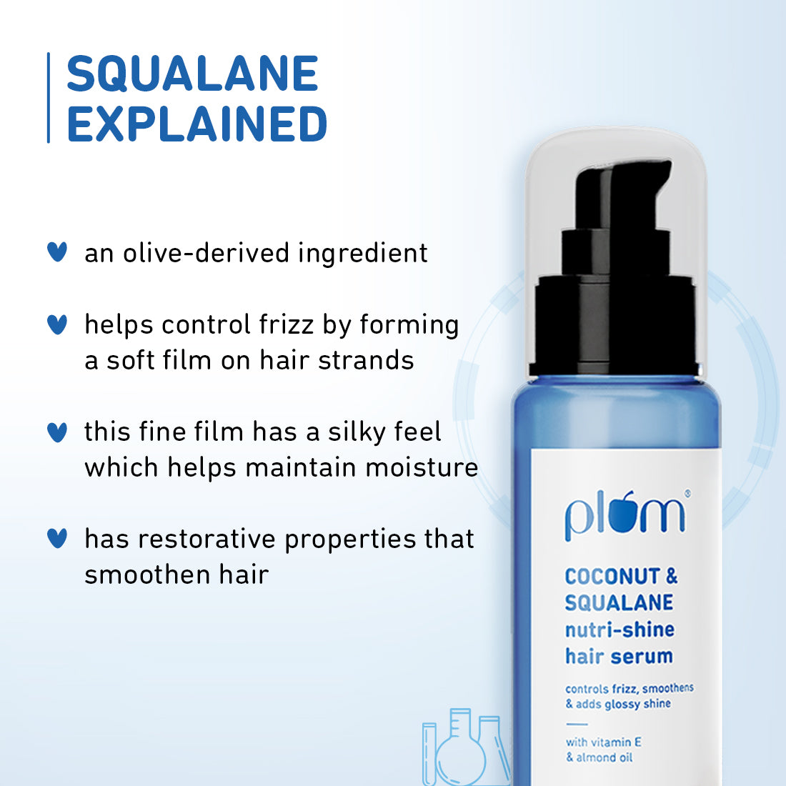 Plum Goodness Coconut & Squalane Hair Serum For Soft & Shiny Hair