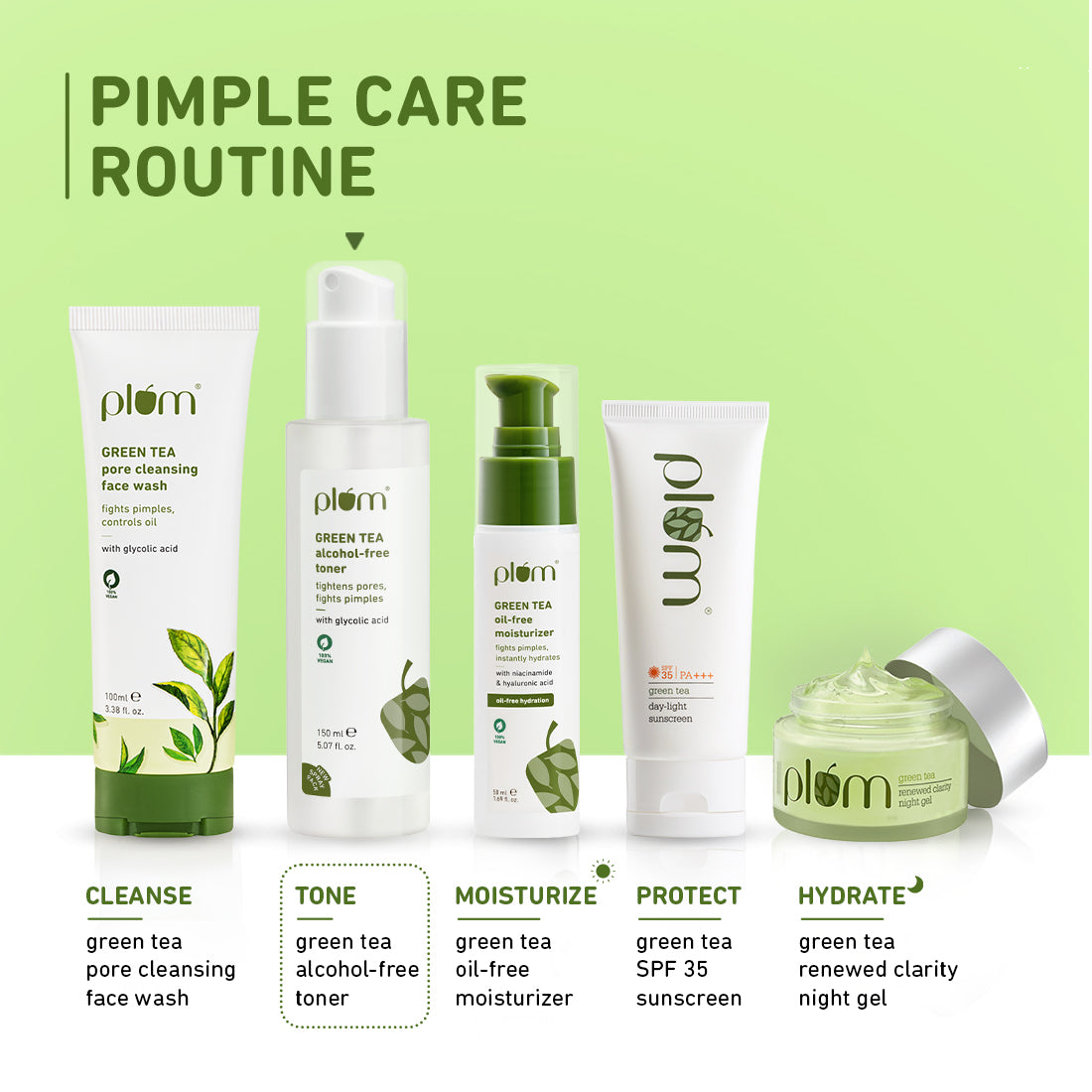 Plum Goodness Green Tea Alcohol-Free Pore Tightening Face Toner For Oily & Acne-Prone Skin