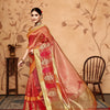 Dhiyona GR Women's Keri Red Tissue Cotton Silk Saree