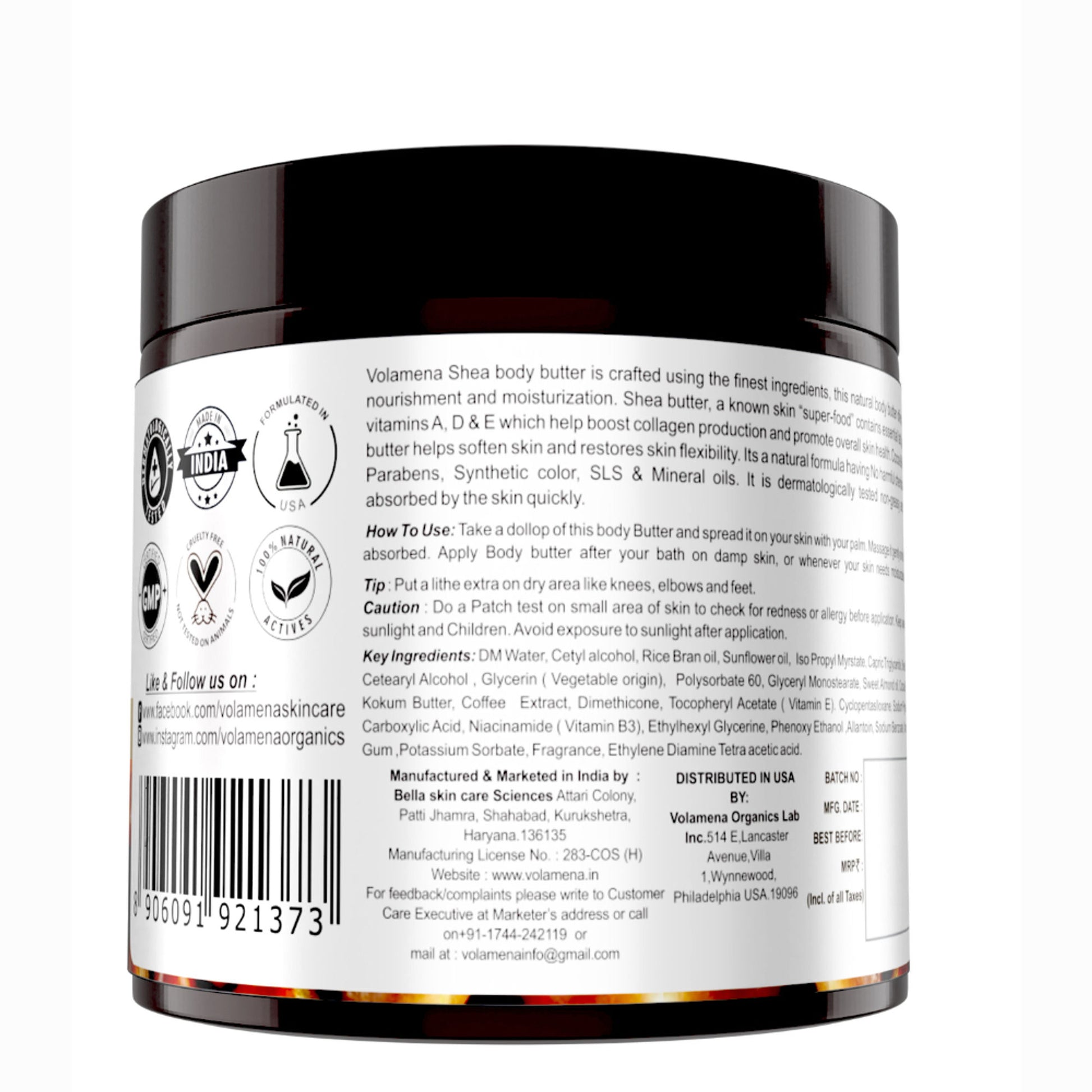 Volamena Shea Body Butter for Women & Men