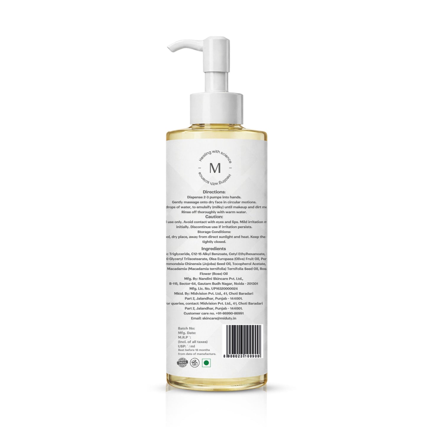 Miduty Deep Pore Cleansing Oil Non-Comedogenic Gentle Cleanser