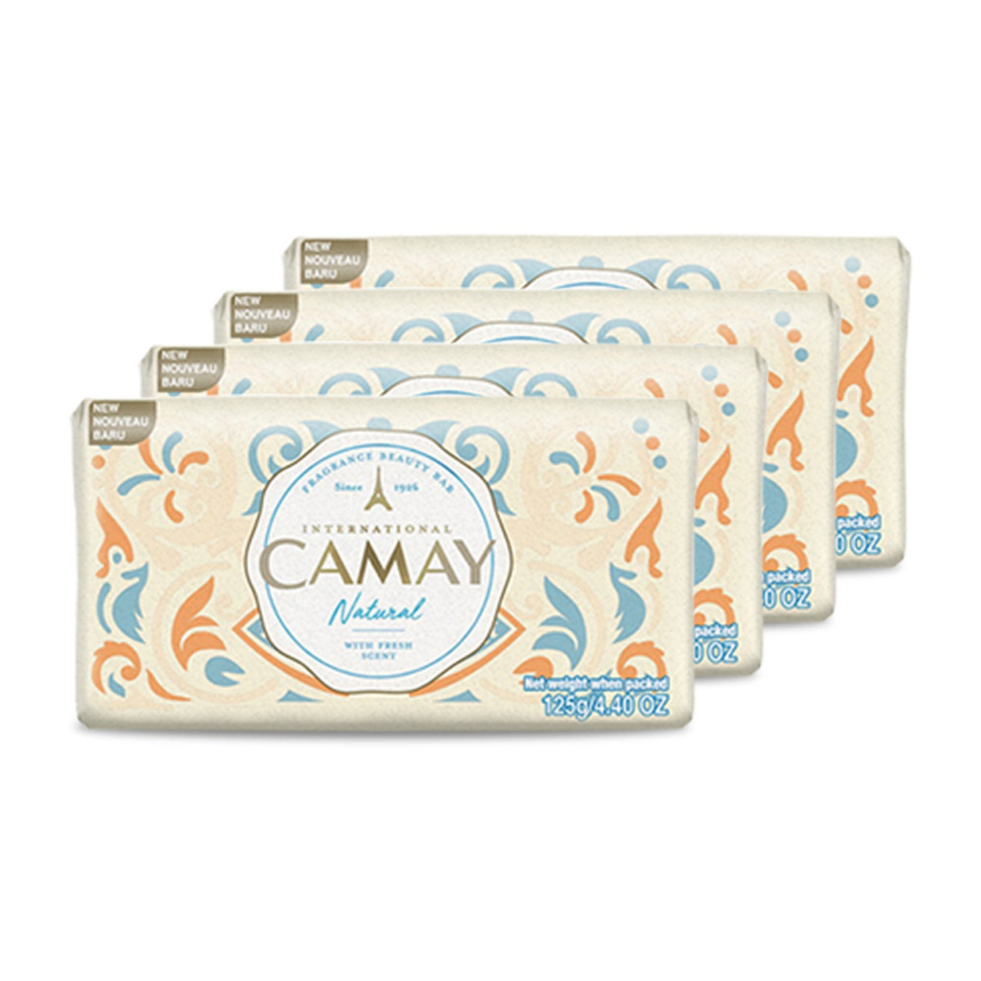 Camay Natural Cedarwood & Bergamot Beauty Soap - Pack Of 4