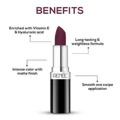 Renee Cosmetics Stunner Matte Lipstick - S05 Fired Up