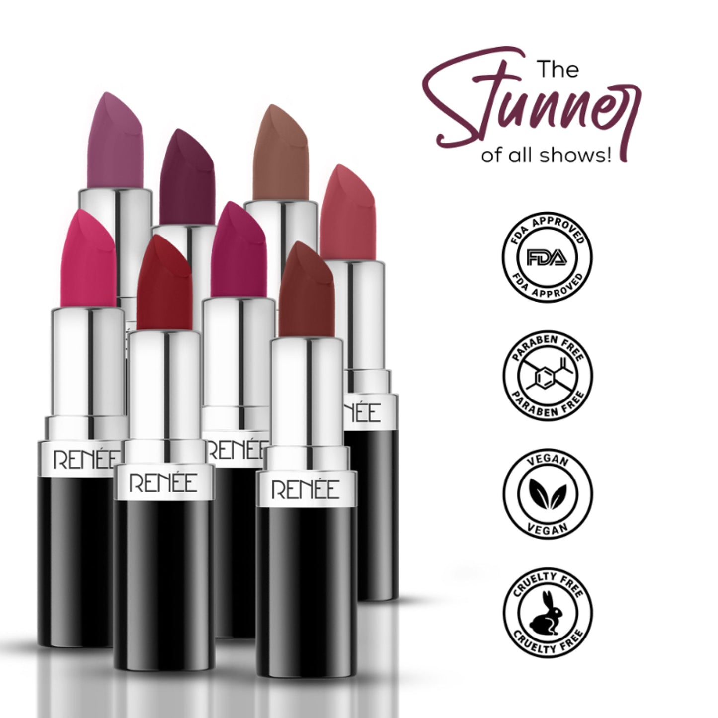 Renee Cosmetics Stunner Matte Lipstick - S05 Fired Up