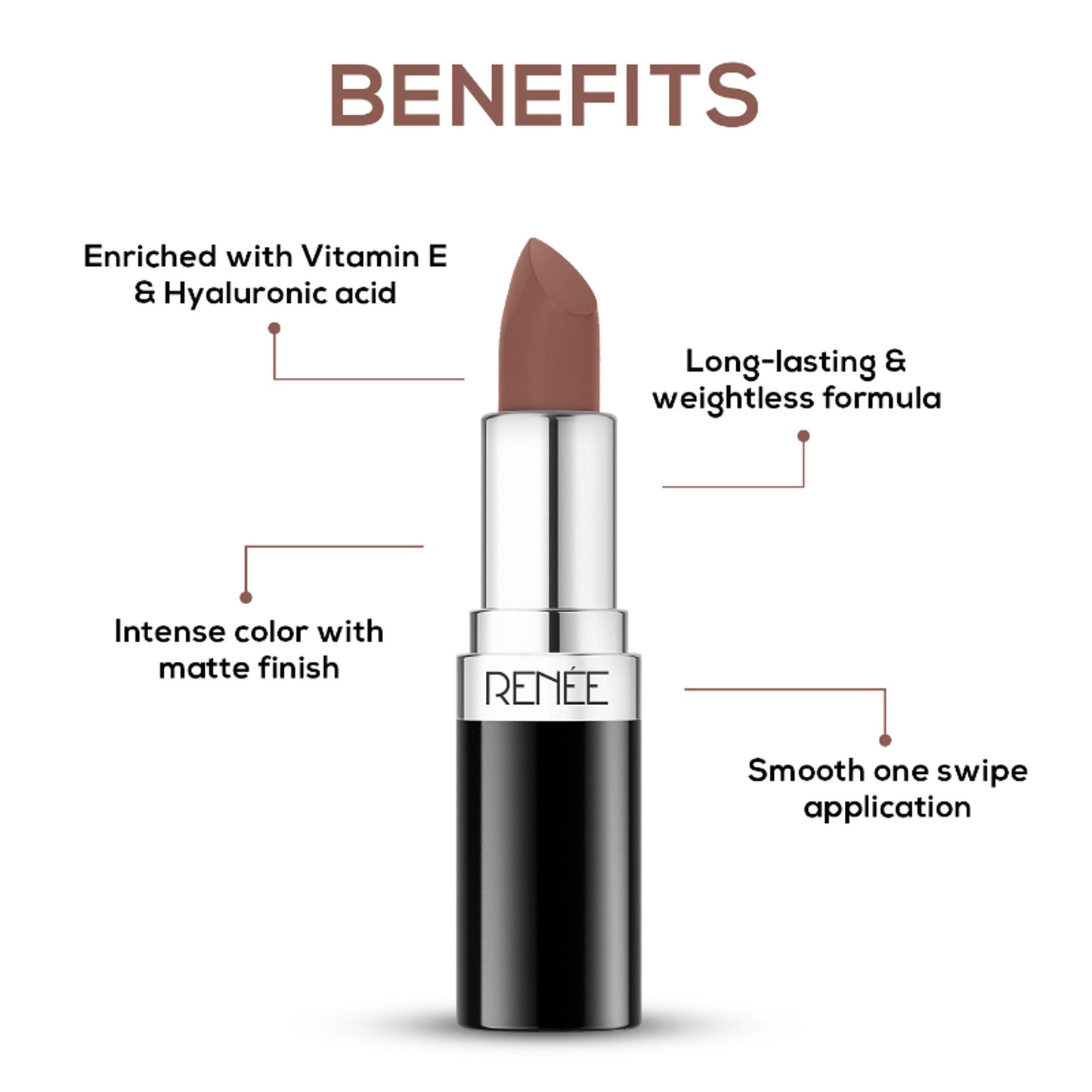 Renee Cosmetics Stunner Matte Lipstick - S06 Queen Bee