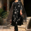 Indyancart IE Floral Embroidered Keyhole Neck Thread Work Kurta with Trousers & With Dupatta