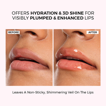 Praush Pout Cushion Luxe Lip Oil - Satin-Shimmery