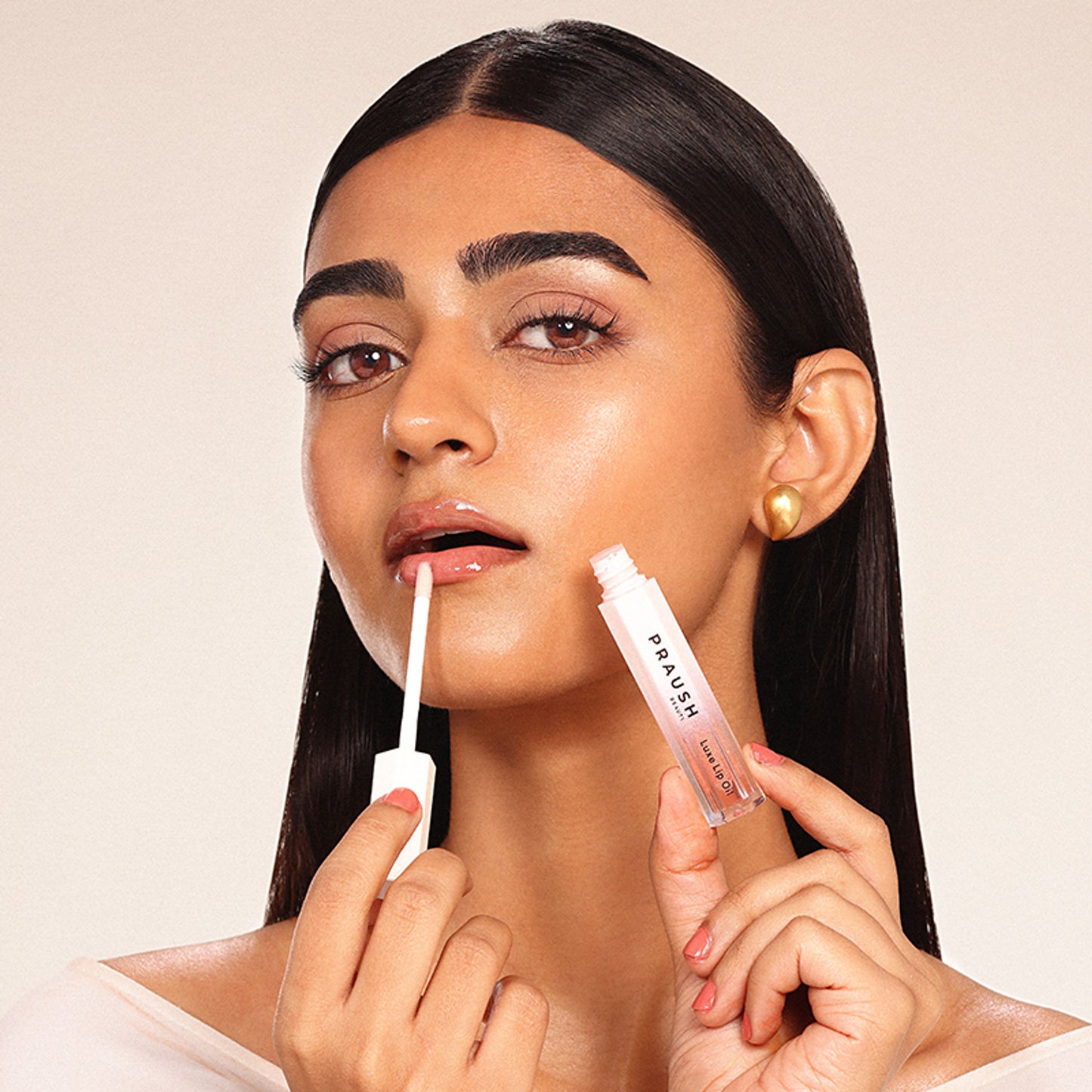 Praush Pout Cushion Luxe Lip Oil - Satin-Shimmery
