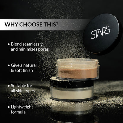 Stars Cosmetics Translucent Powder For Face Makeup Matte Finish - Natural Matt