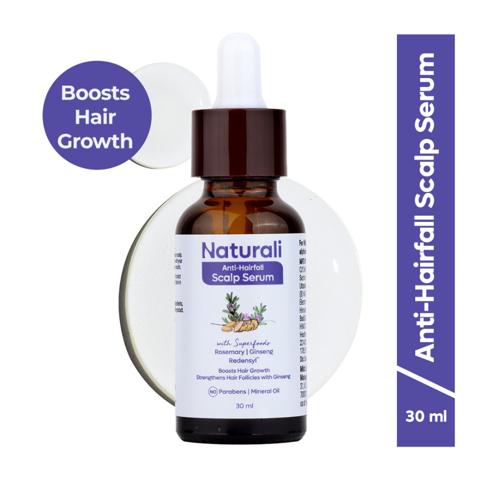 Naturali Anti-Hairfall Scalp Serum with Rosemary, Ginseng & Redensyl boosts Hair Growth