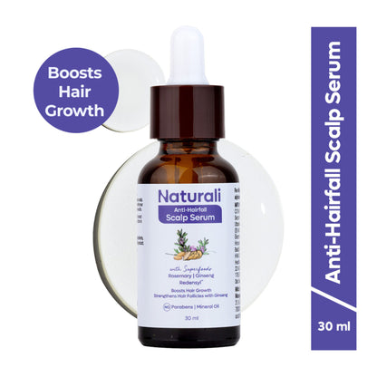 Naturali Anti-Hairfall Scalp Serum with Rosemary, Ginseng & Redensyl boosts Hair Growth