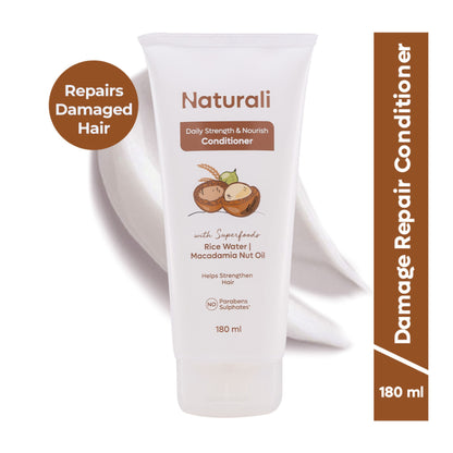 Naturali Daily Strength & Nourish Conditioner With Rice Water & Macadamia Oil