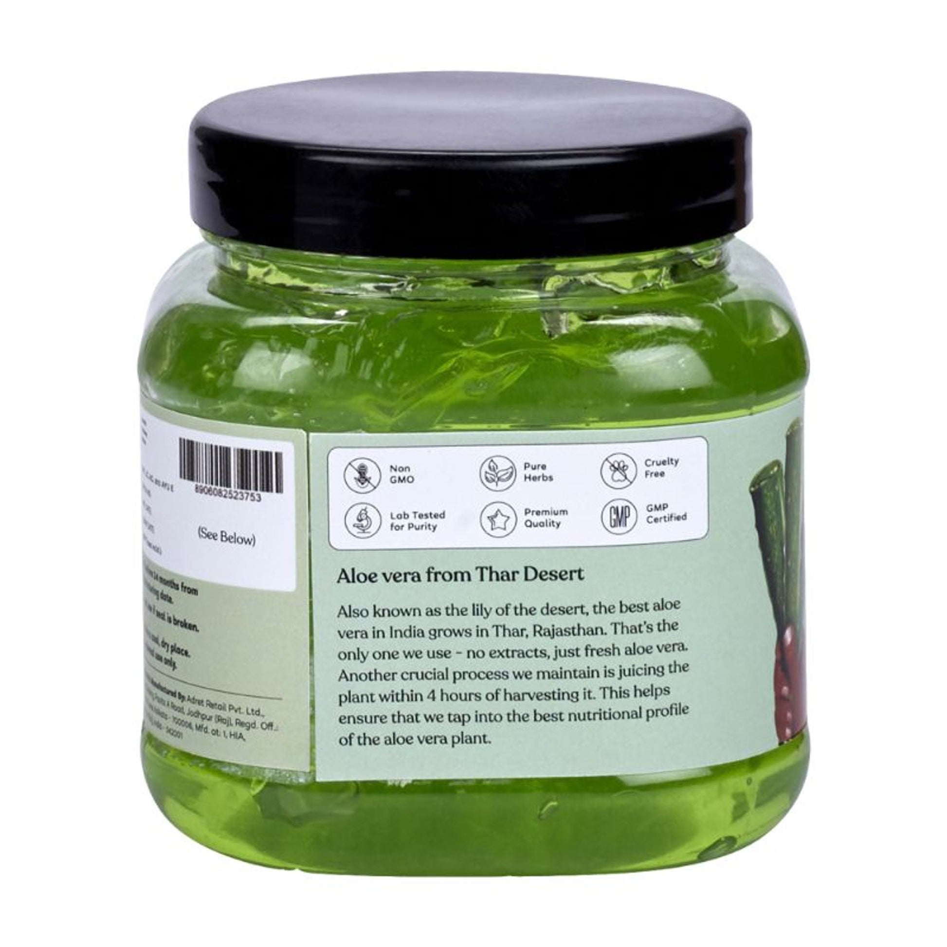 Kapiva Aloe Vera Gel Hydrating and Moisturizing Gel for Face & Hair Multipurpose Gel