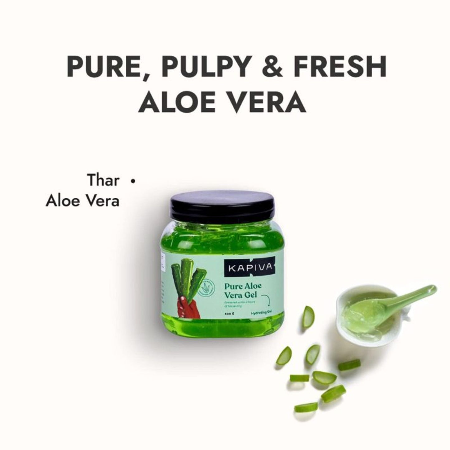 Kapiva Aloe Vera Gel Hydrating and Moisturizing Gel for Face & Hair Multipurpose Gel