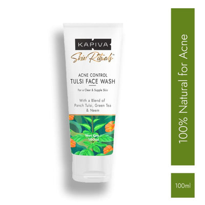 Kapiva Acne Control Tulsi Face Wash Reduces Active Acne & Scars, for All Skin Types
