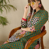 Dhiyona IE Women Checked Regular Pure Cotton Kurta with Trousers