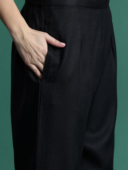 Indyancart IE Pleated Kurta with Trousers