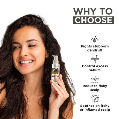 Orgatre Anti Dandruff Hair Serum - Piroctone Olamine, Ginger & Salicylic Acid For Itchy & Dry Scalp